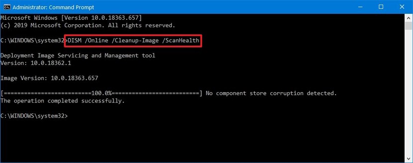 Dism Scanhealth Option On Windows 10