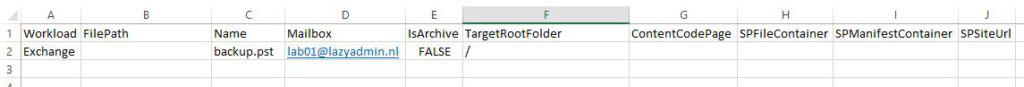 Mapping Pst File For Import